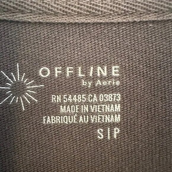 AE Aerie Halloween Ghost Cropped Tee Charcoal Small Boo For Life 👻 NWOT - Picture 6 of 7